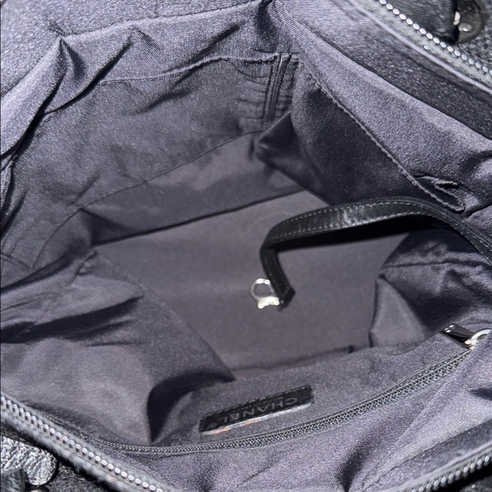 Chanel Black Quilted Canvas Tote Bag - Picture 12 of 13